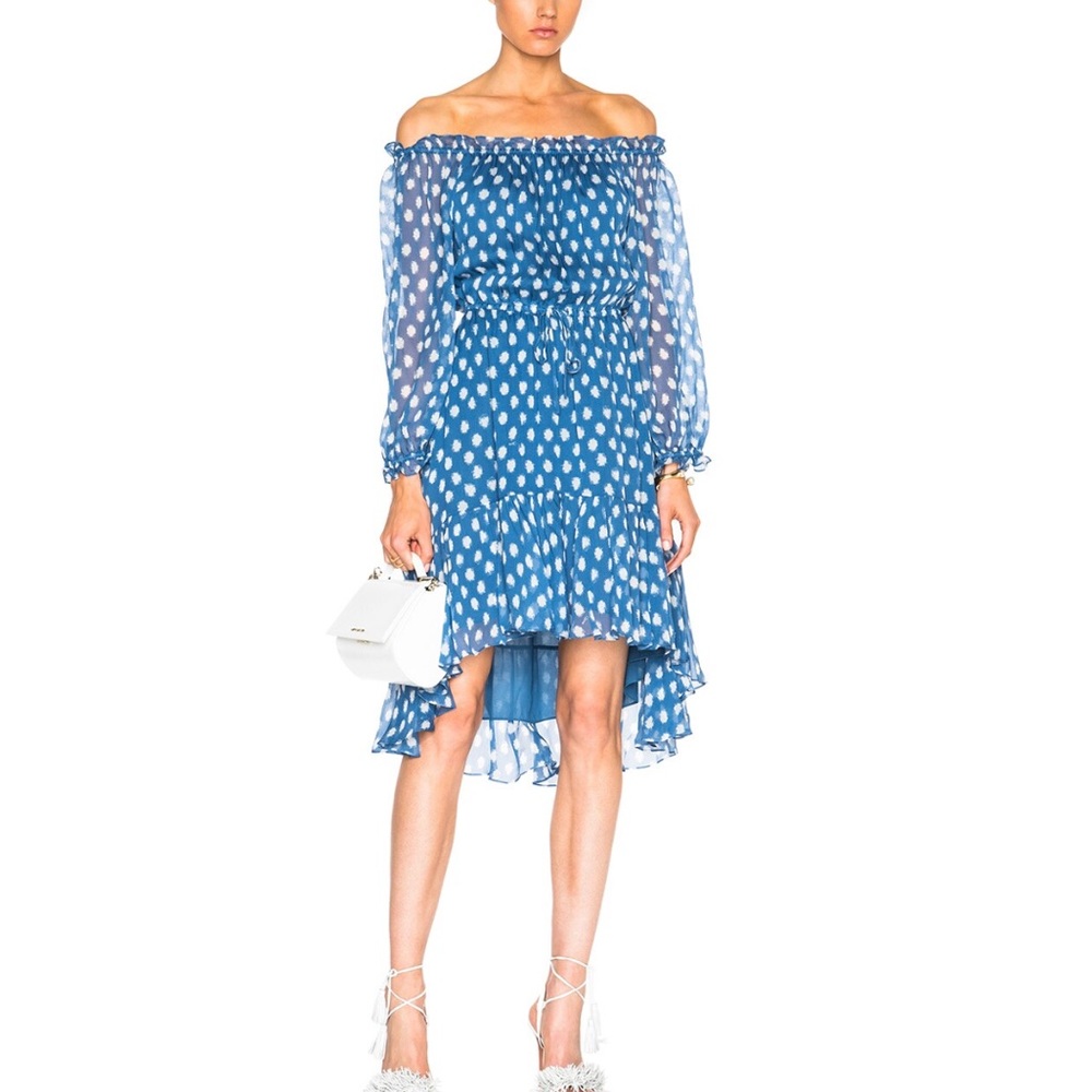 Diane Von Furstenberg camila Blue and White Dress